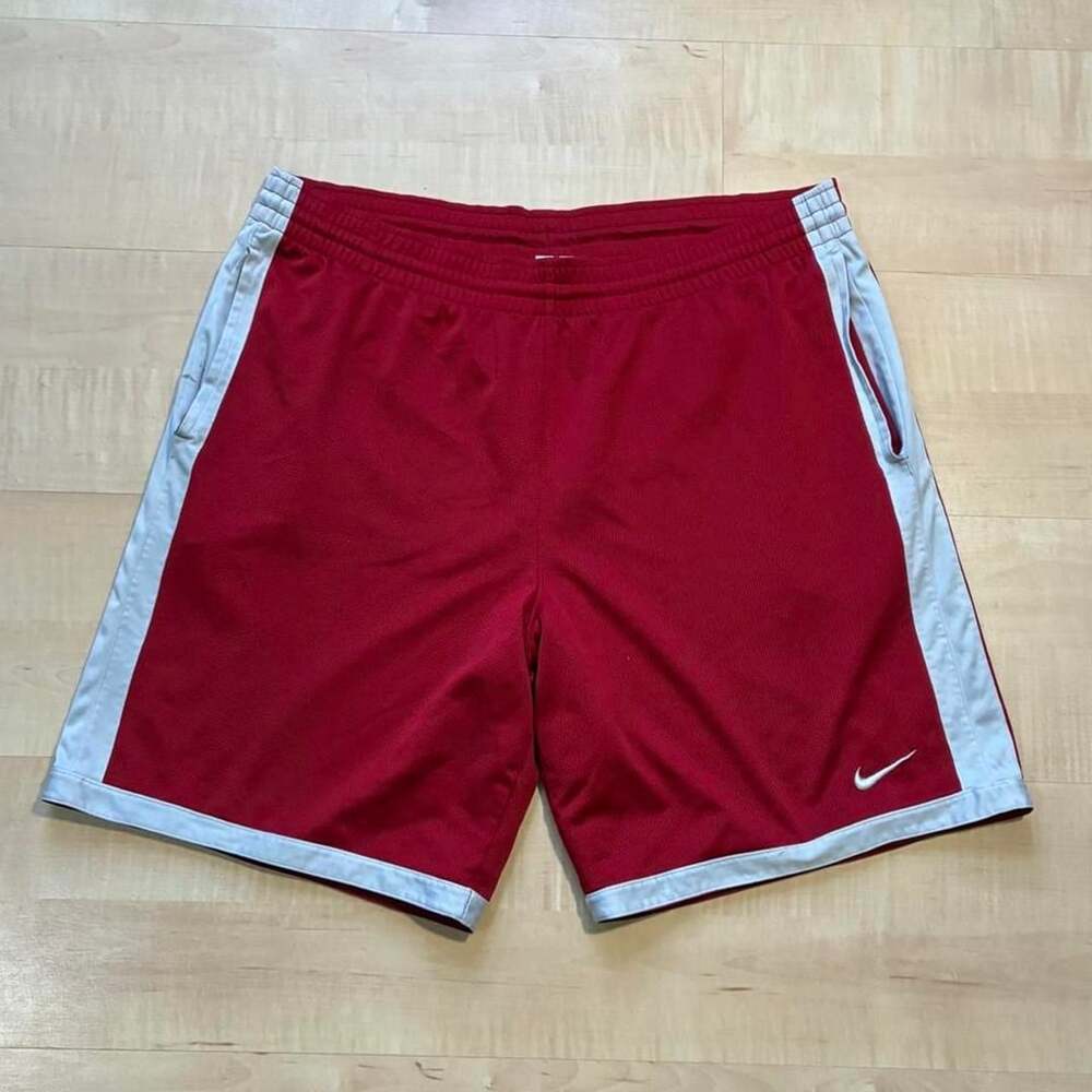 Nike Vintage Mesh Basketball Shorts Size L Red White Y2K Archive